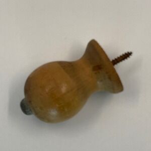 Vintage Unbranded Transitional‎ Wood Plane Front Knob Handle Wood Brown 2.25in